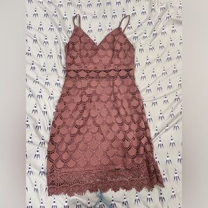 Pink mini dress